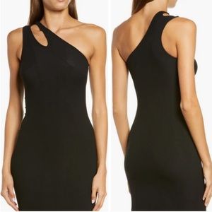 SKIMS Ribbed One Shoulder Mini Dress